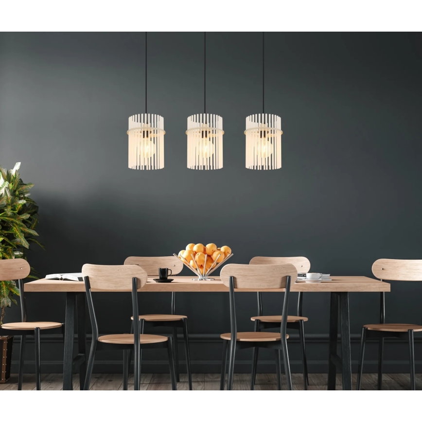 Globo - Lustre suspenso por cabo 3xE27/60W/230V