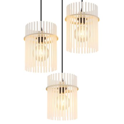 Globo - Lustre pendente com cabo 3xE27/60W/230V