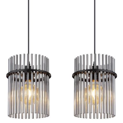 Globo - Candeeiro suspenso 4xE27/60W/230V preto