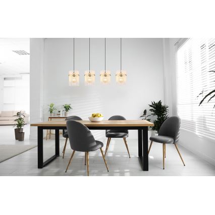 Globo - Candeeiro suspenso 4xE27/60W/230V dourado