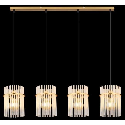 Globo - Candeeiro suspenso 4xE27/60W/230V dourado