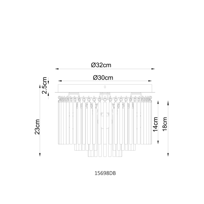 Globo - Candeeiro de tecto 5xE14/40W/230V, diâmetro 32 cm