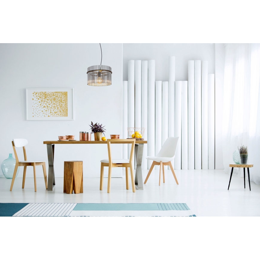 Globo - Candeeiro suspenso 1xE27/60W/230V diâmetro 40 cm preto