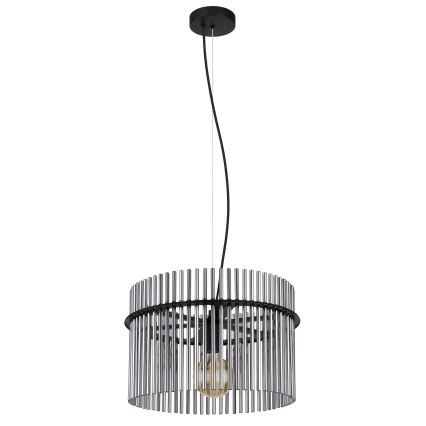 Globo - Candeeiro suspenso 1xE27/60W/230V diâmetro 40 cm preto