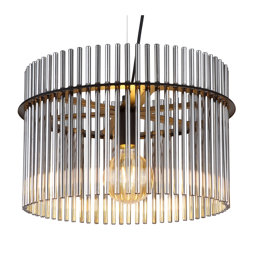 Globo - Candeeiro suspenso 1xE27/60W/230V diâmetro 40 cm preto