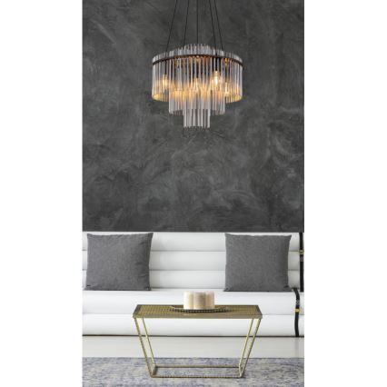 Globo - Lustre suspenso por cabo 5xE27/60W/230V preto