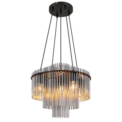 Globo - Lustre suspenso por cabo 5xE27/60W/230V preto