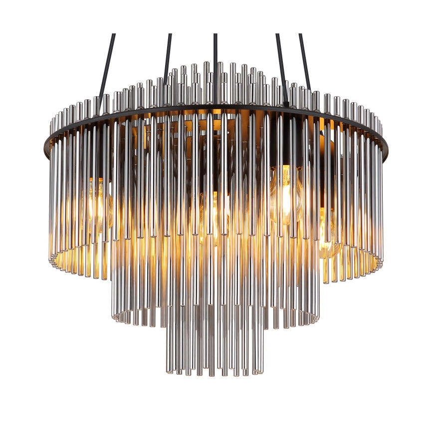 Globo - Lustre suspenso por cabo 5xE27/60W/230V preto