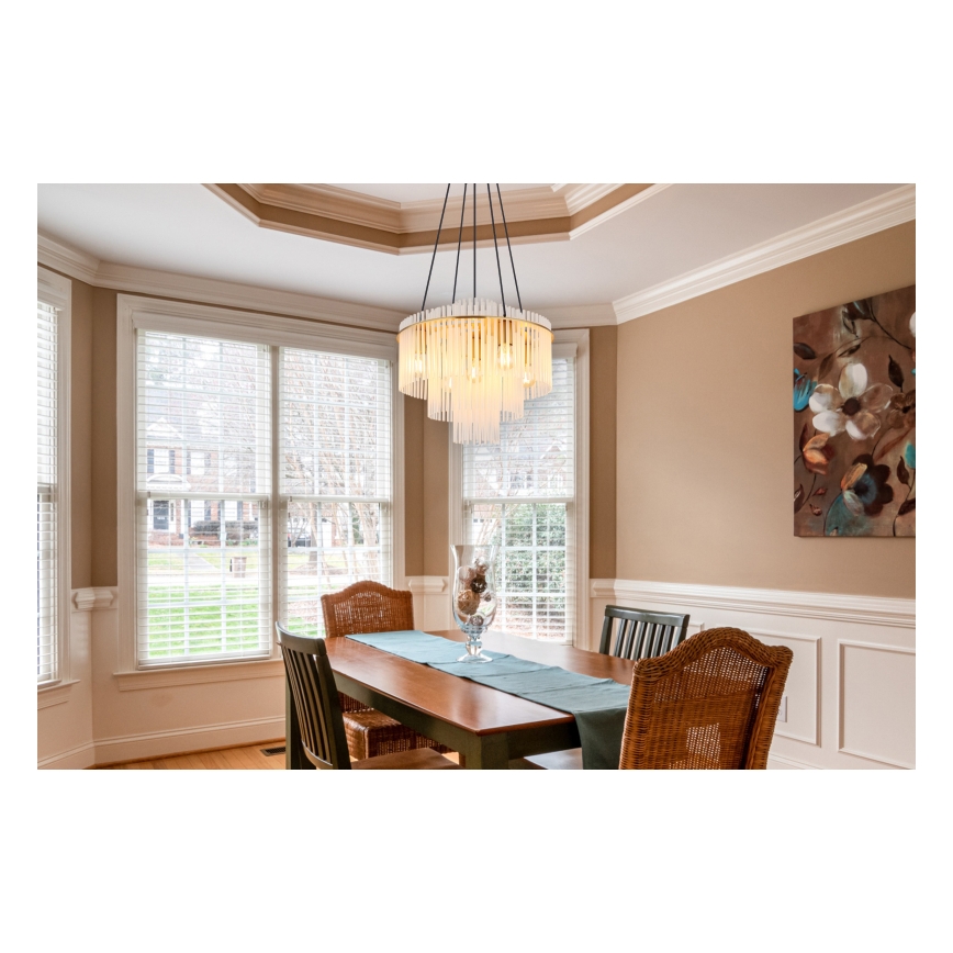 Globo - Lustre em cabo 5xE27/60W/230V dourado