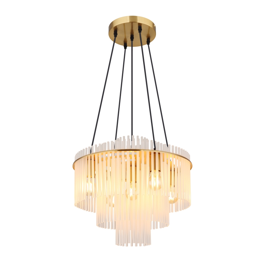Globo - Lustre em cabo 5xE27/60W/230V dourado