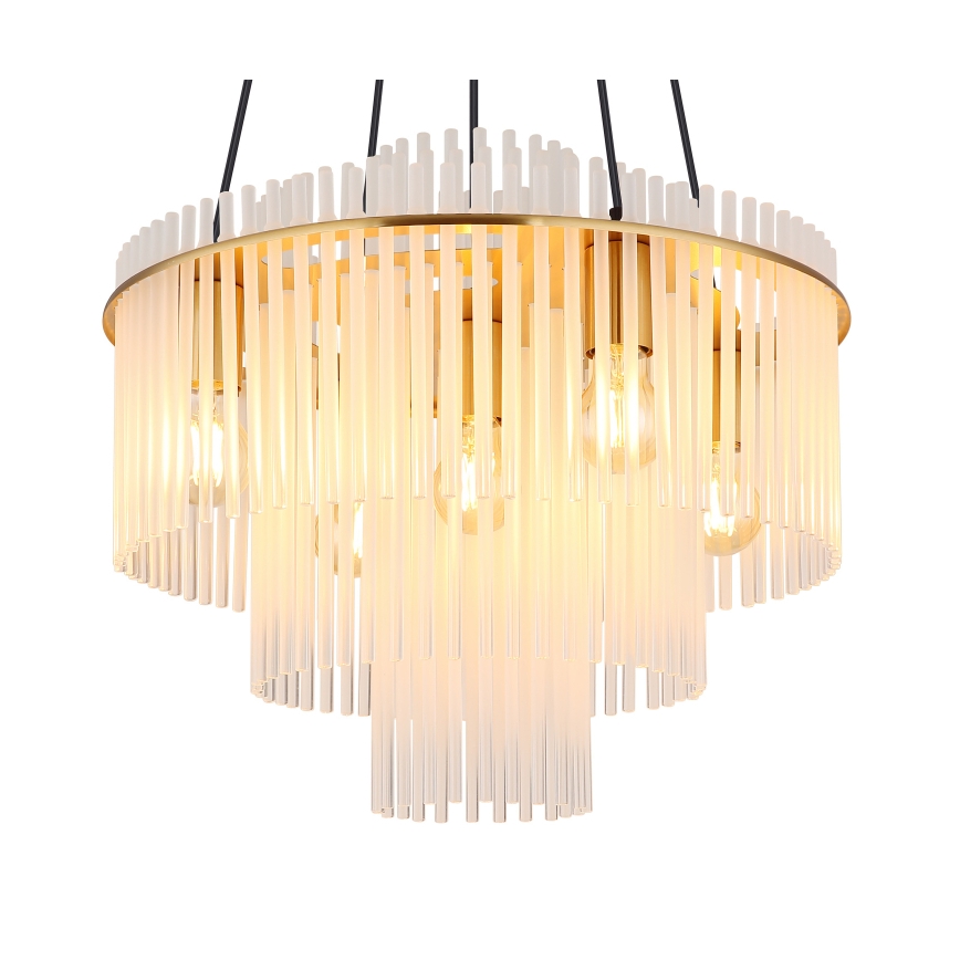 Globo - Lustre em cabo 5xE27/60W/230V dourado