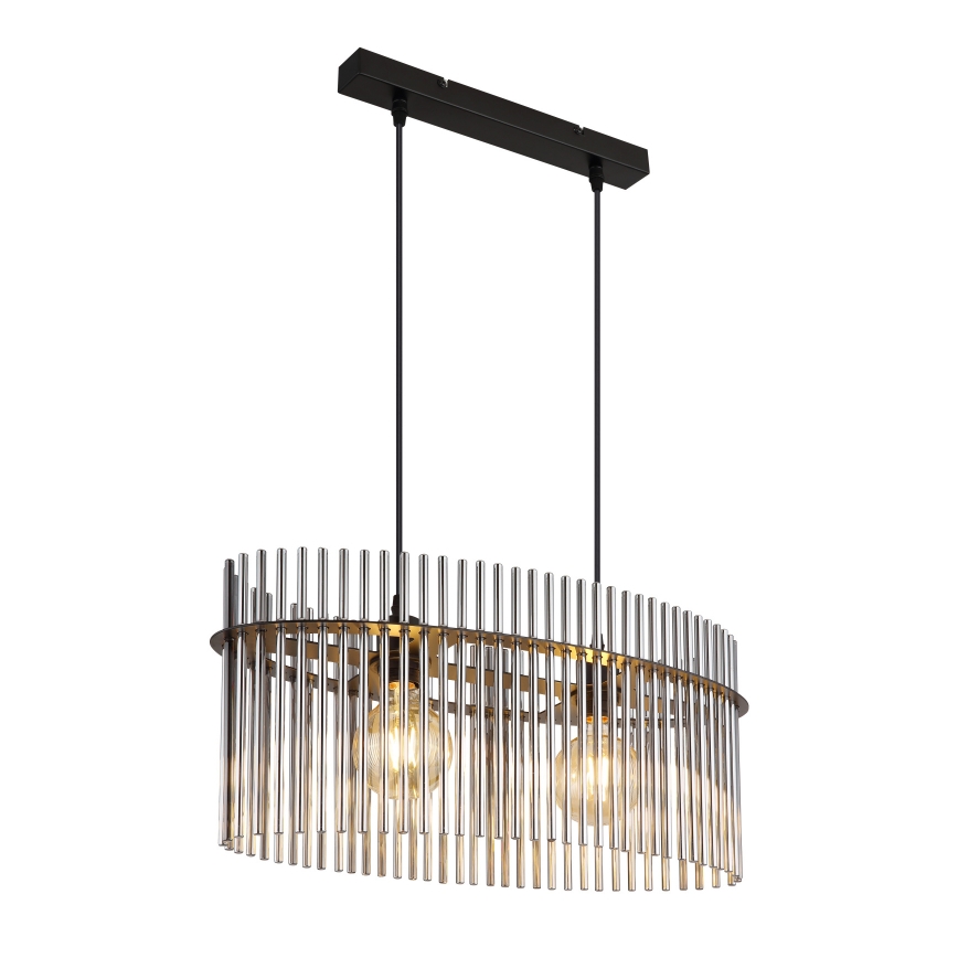 Globo - Candeeiro suspenso 2xE27/60W/230V preto