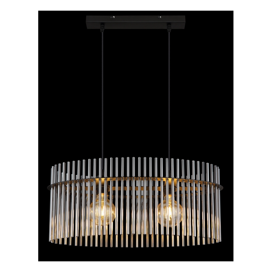 Globo - Candeeiro suspenso 2xE27/60W/230V preto