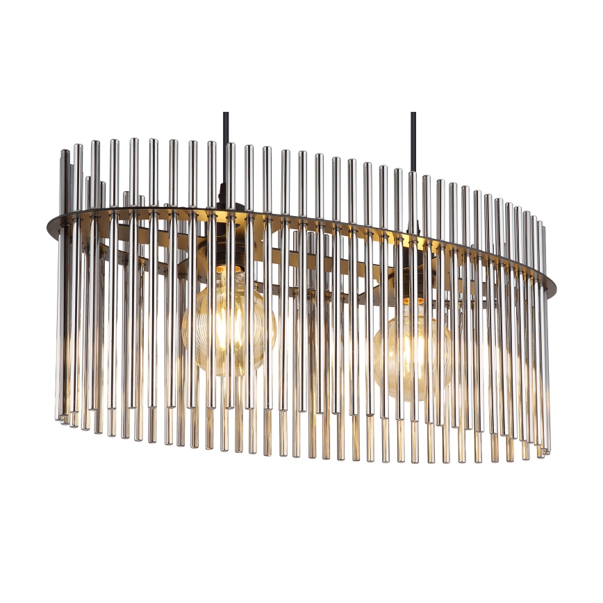 Globo - Candeeiro suspenso 2xE27/60W/230V preto