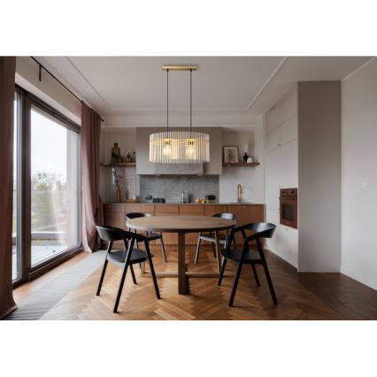 Globo - Candeeiro suspenso 2xE27/60W/230V dourado