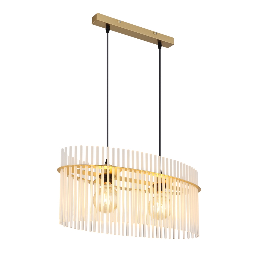 Globo - Candeeiro suspenso 2xE27/60W/230V dourado