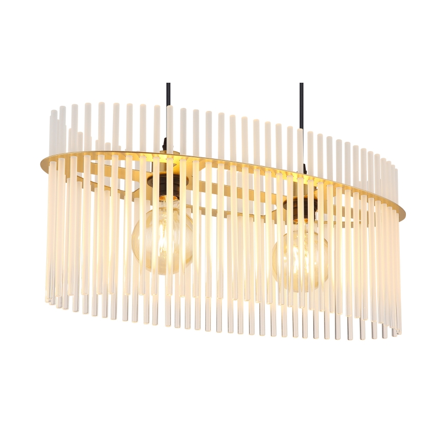 Globo - Candeeiro suspenso 2xE27/60W/230V dourado