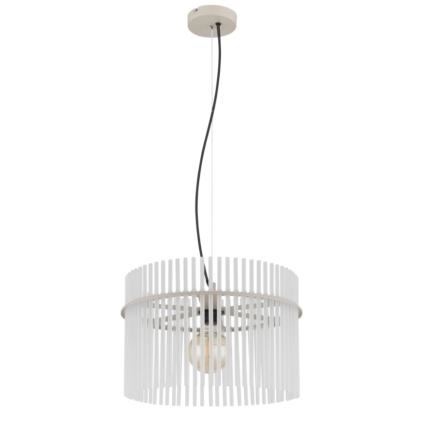 Globo - Lustre suspenso por cabo 1xE27/60W/230V Ø 40 cm creme