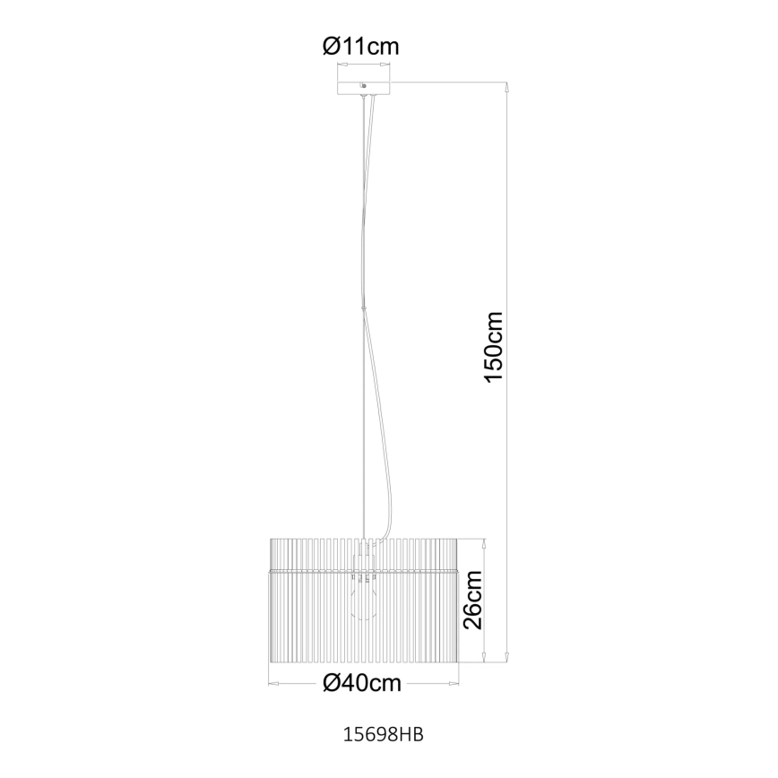 Globo - Lustre suspenso por cabo 1xE27/60W/230V Ø 40 cm creme