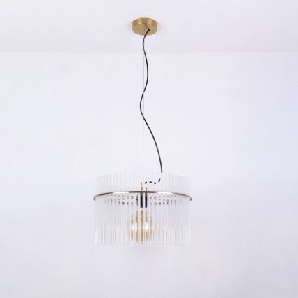 Globo - Candeeiro suspenso 1xE27/60W/230V diâmetro 40 cm dourado