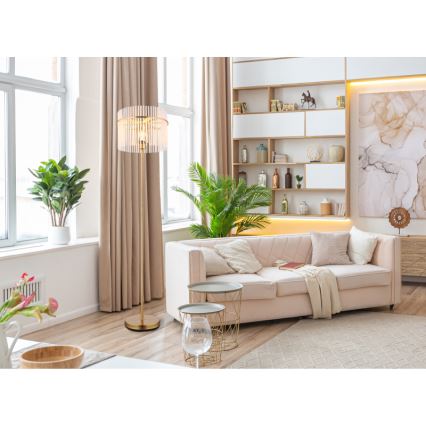 Globo - Candeeiro de chão 1xE27/60W/230V dourado