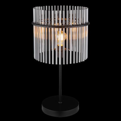 Globo - Candeeiro de mesa 1xE27/60W/230V Ø 30 cm preto