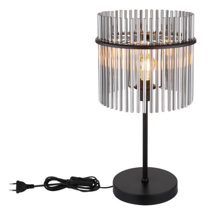 Globo - Candeeiro de mesa 1xE27/60W/230V Ø 30 cm preto