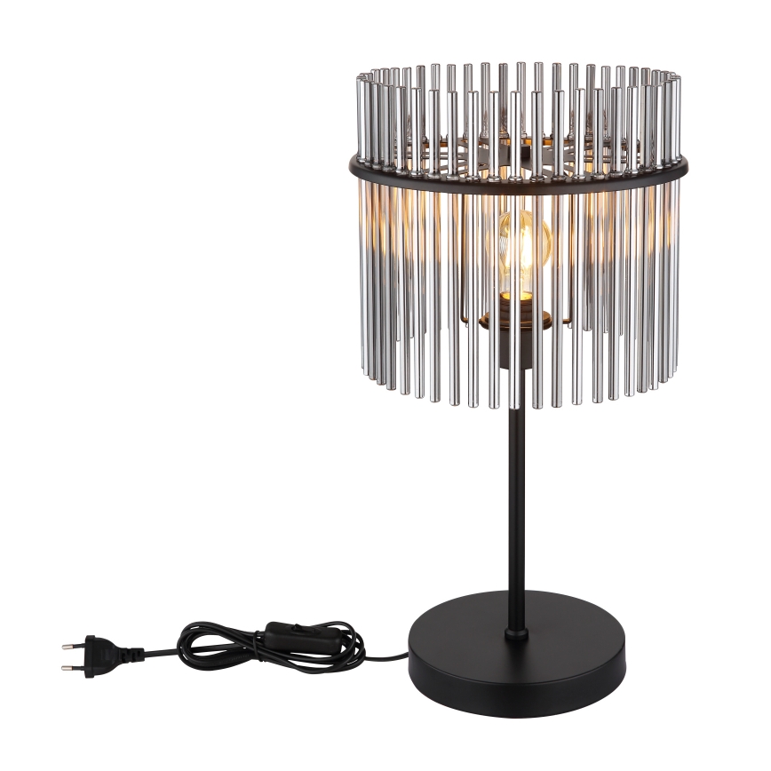 Globo - Candeeiro de mesa 1xE27/60W/230V Ø 30 cm preto