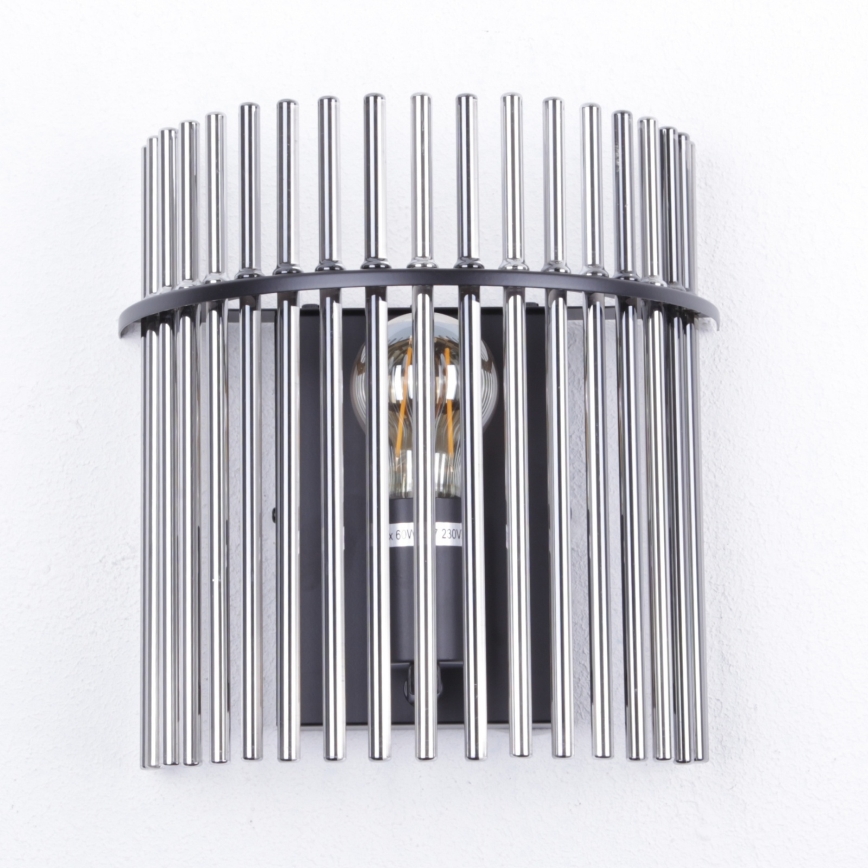 Globo - Iluminação de parede 1xE27/60W/230V preto