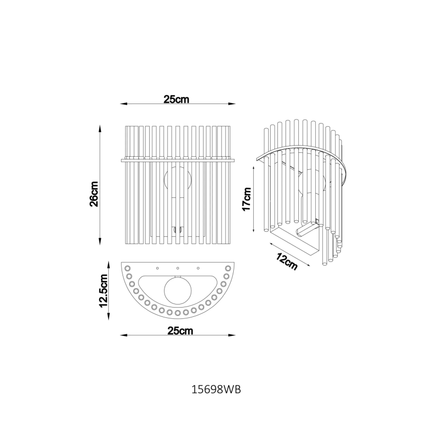 Globo - Candeeiro de parede 1xE27/60W/230V
