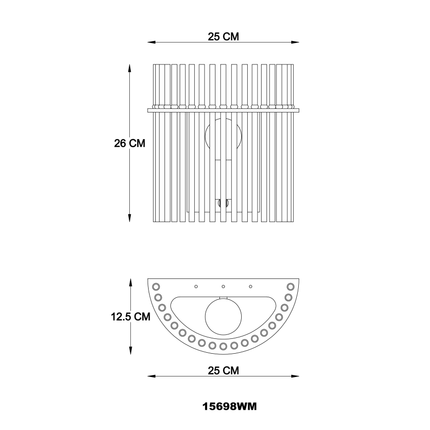 Globo - Iluminação de parede 1xE27/60W/230V dourado