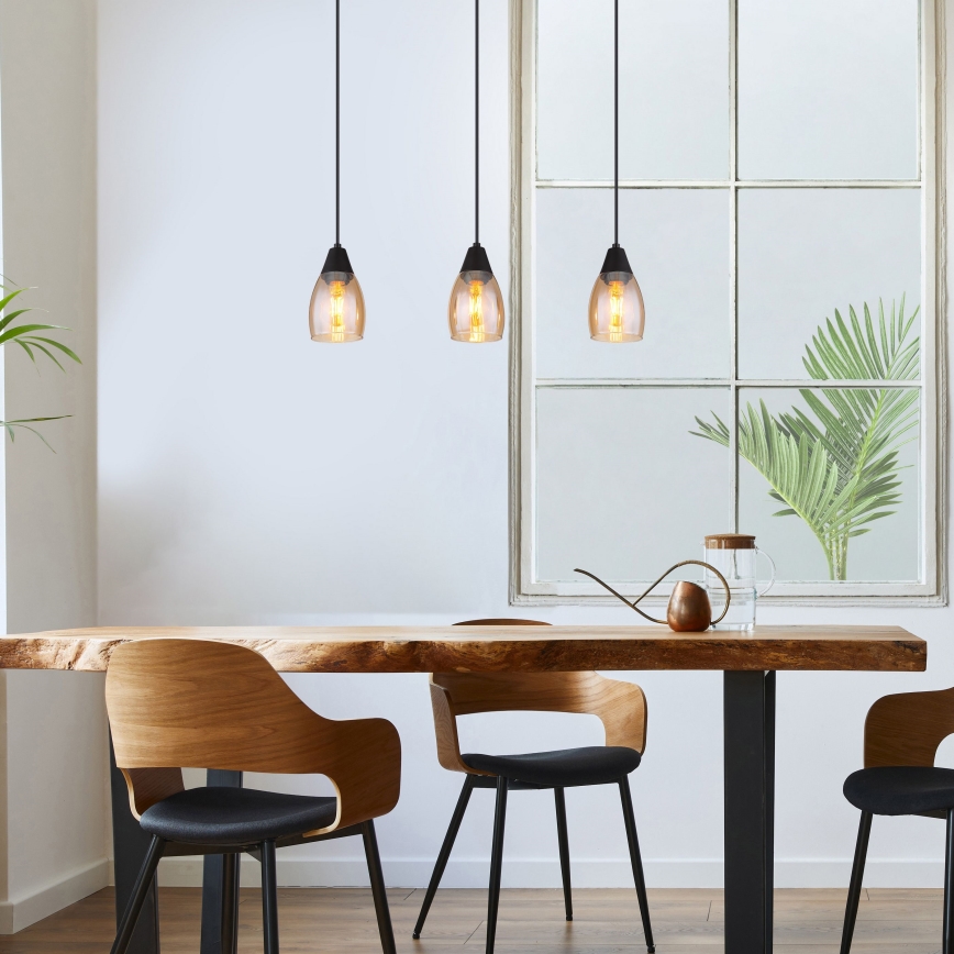 Globo - Candelabro suspenso 3xE27/15W/230V