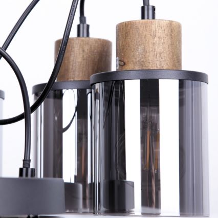 Globo - Candeeiro suspenso 3xE27/15W/230V diâmetro 27 cm carvalho