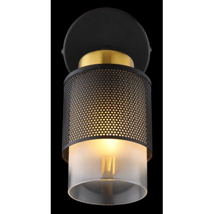 Globo - Foco de parede 1xE27/40W/230V preto/dourado