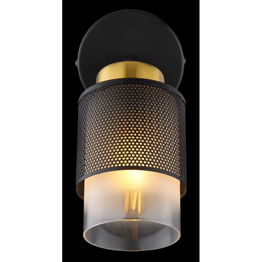 Globo - Foco de parede 1xE27/40W/230V preto/dourado