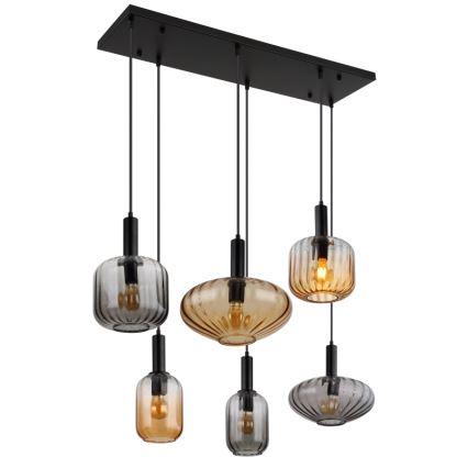 Globo - Lustre suspenso por cabo 6xE27/60W/230V