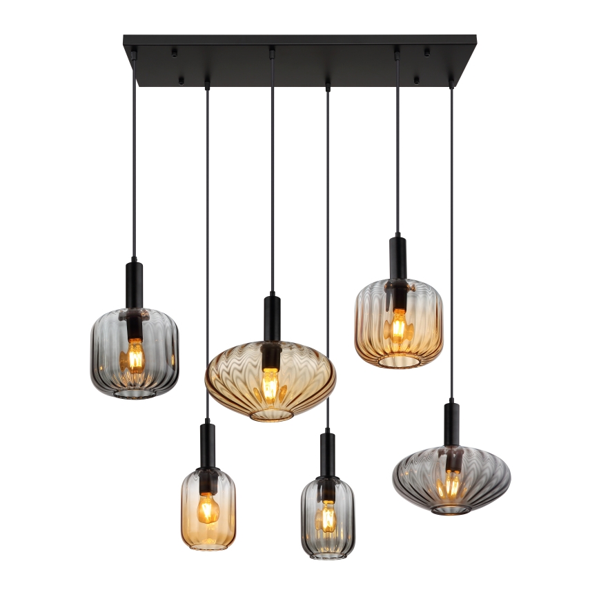 Globo - Lustre suspenso por cabo 6xE27/60W/230V