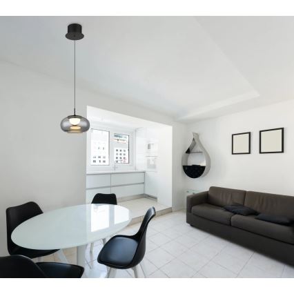 Globo - Candeeiro suspenso LED LED/6W/230V preto