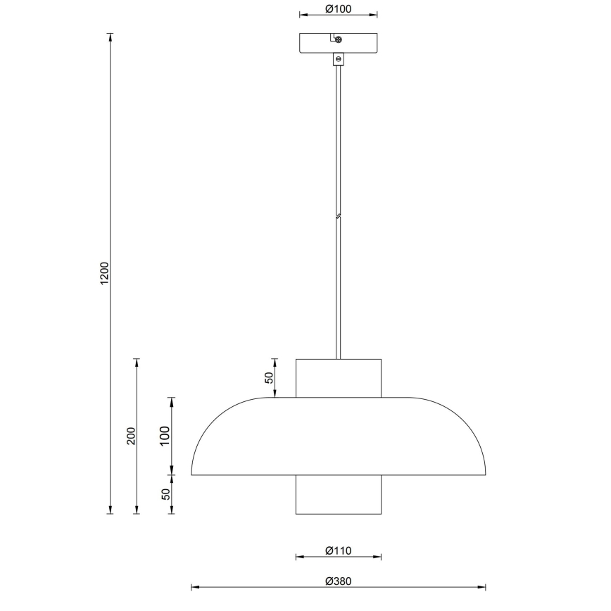 Globo - Lustre pendente em cabo 1xE27/60W/230V