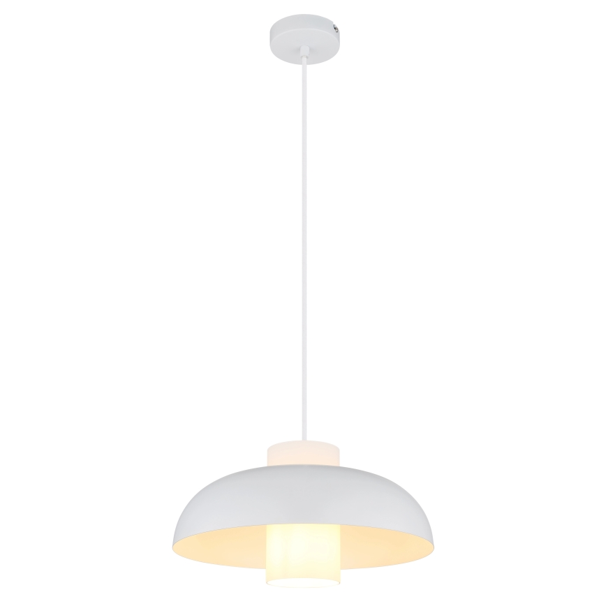 Globo - Lustre pendente com cabo 1xE27/60W/230V branco
