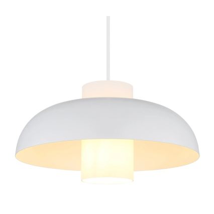 Globo - Lustre pendente com cabo 1xE27/60W/230V branco
