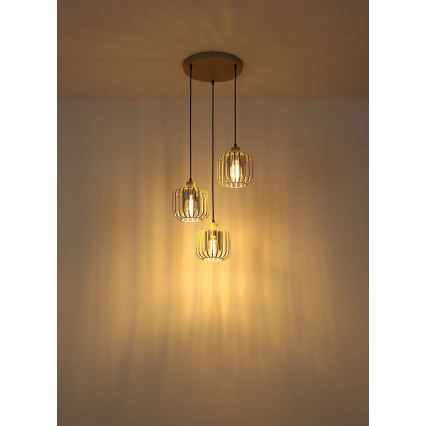Globo - Lustre suspenso com cabo 3x E27/40W/230V