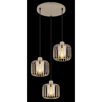 Globo - Lustre suspenso com cabo 3x E27/40W/230V
