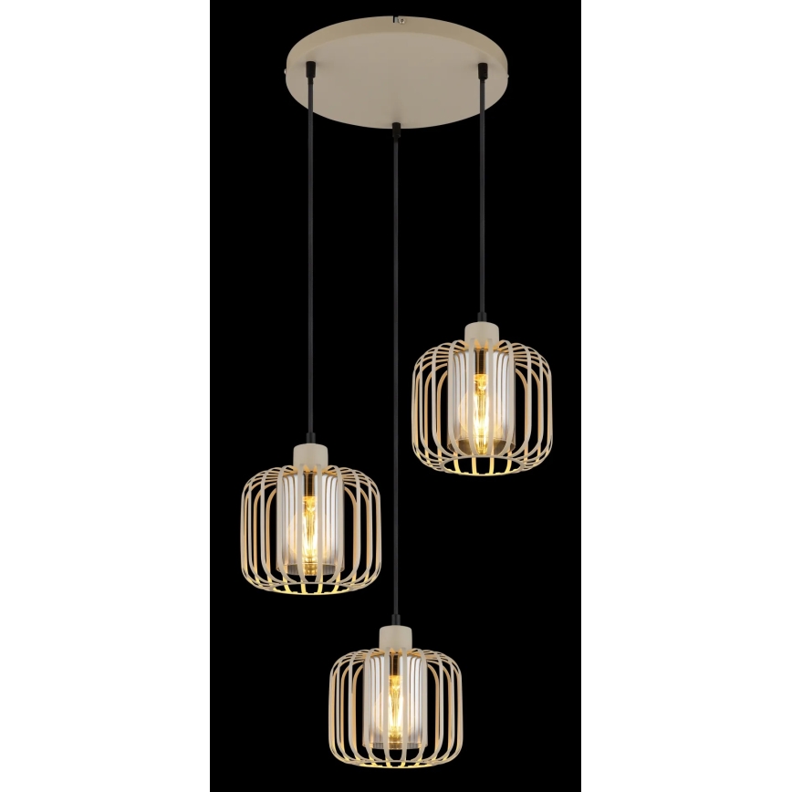 Globo - Lustre suspenso com cabo 3x E27/40W/230V