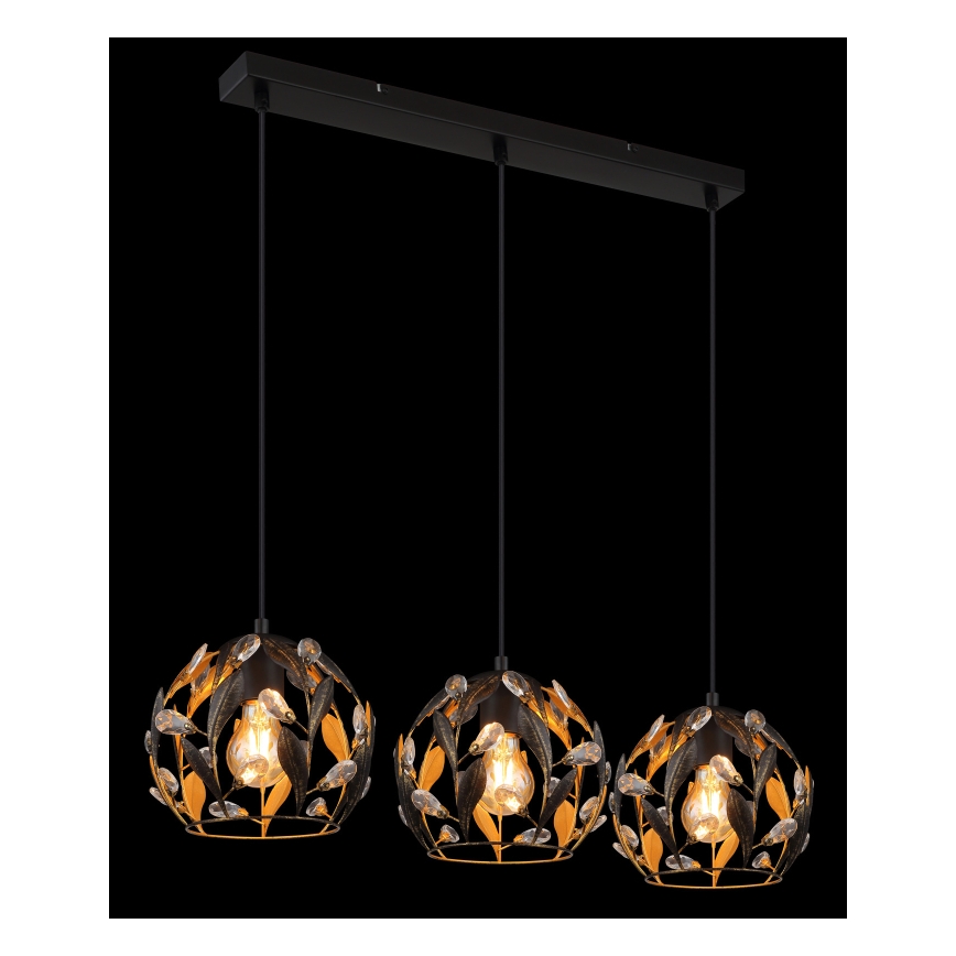 Globo - Lustre pendente com cabo 3xE27/40W/230V