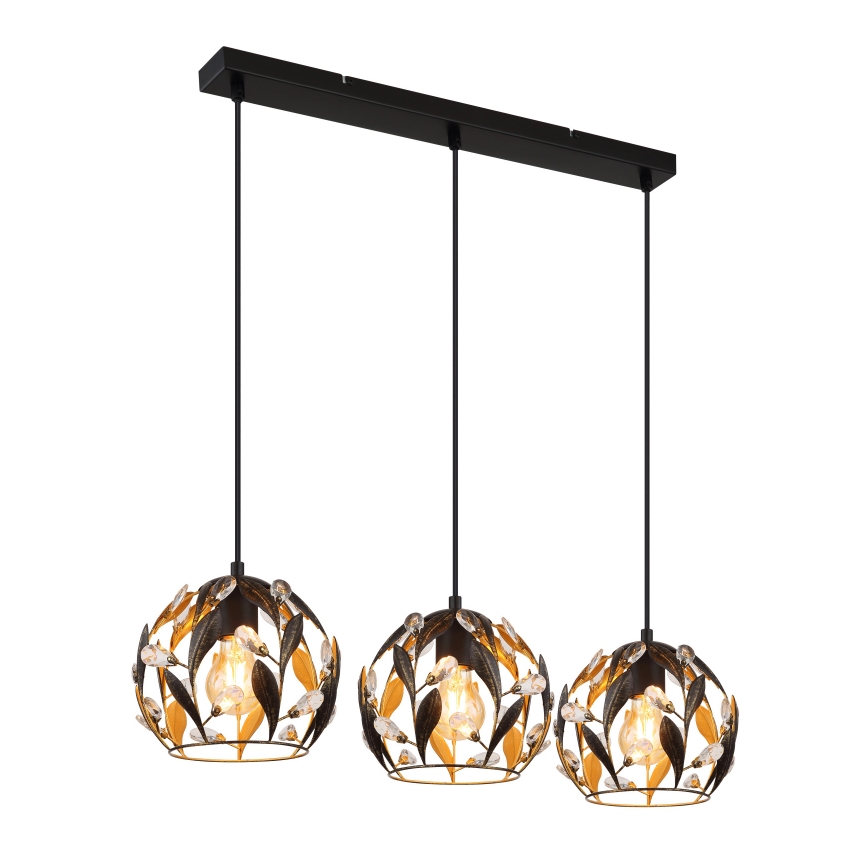 Globo - Lustre pendente com cabo 3xE27/40W/230V