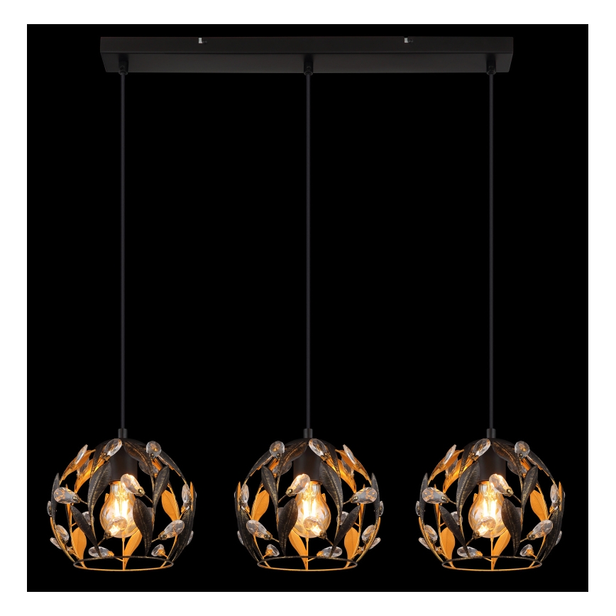 Globo - Lustre pendente com cabo 3xE27/40W/230V