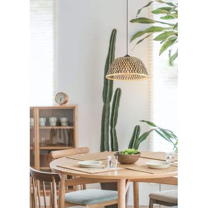 Globo - Candelabro suspenso 1xE27/15W/230V bambu