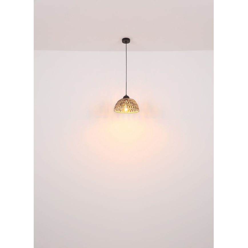 Globo - Candelabro suspenso 1xE27/15W/230V bambu
