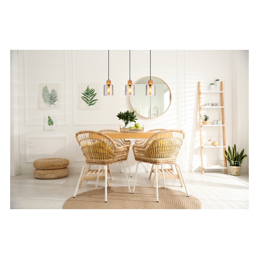 Globo - Lustre pendente em cabo 3xE27/25W/230V